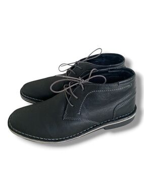 Vintage STEVE MADDEN Leather Harken Chukka Boot Mens Size 7.5 Black